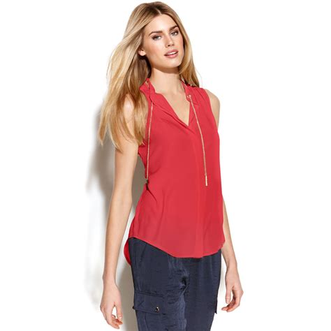 michael kors short sleeve tops|michael kors sleeveless blouses.